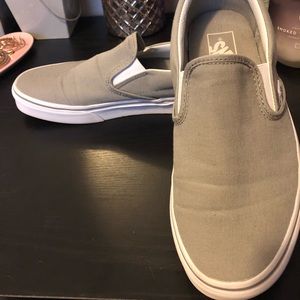 Grey Vans Slip-on Shoes Size 9.5